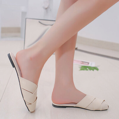 

Rose Womens Vintage Hand-knitted Slippers Fashion Home Flat Casual Shoes