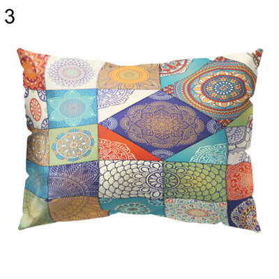 

Mandala Plaid Triangle Pillow Case Cushion Cover Sofa Bed Car Cafe Office Decor