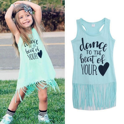 

Baby Girls Summer Dress Sleeveless Casual Cotton Vest Dress Tops Toddler Clothes age 0-6Years