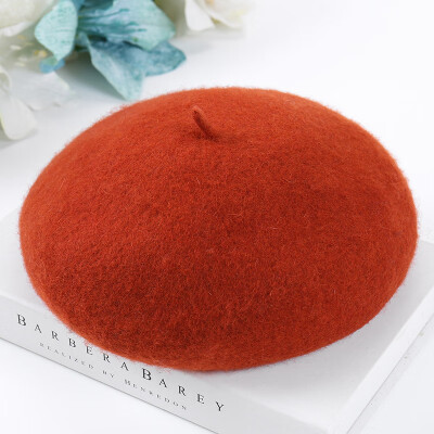 

Hat female wool berets Korean Japanese Joker student painter hat padded warm pumpkin bud hat