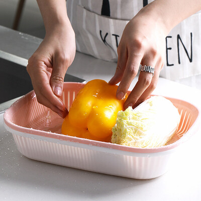 

Toponeto Square Drain Sealed Box Ginger Garlic Onion Food Container Refrigerator Storage