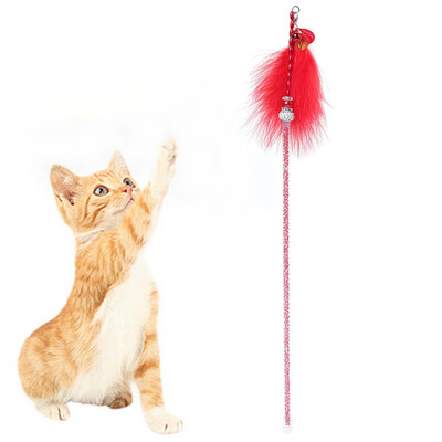 

Gobestart Kitten Cat Toy Interactive Toy Soft Ball And Cat Feather And Bell Toy