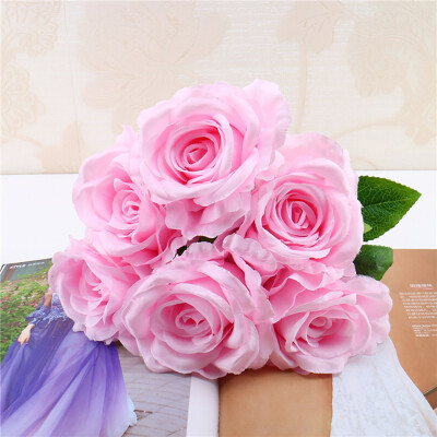 

Gobestart 1 Bouquet Vintage Artificial Rose Silk Flowers Bouquet for Decoration