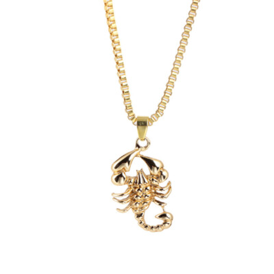 

Exaggerated Retro Alloy Chain Necklace Scorpion Shape Pendant Sweaters Necklace for Women Men