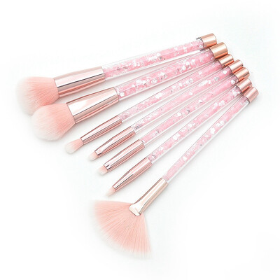 

7pcs Diamond Handle Glitter Makeup Brush Set Shinny Foundation Blending Power Eyeshadow Cosmetic Beauty Magic Make Up Tool Kit