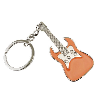 

Zine Alloy Key Chain Musical Instrument Guitar Key Pendant