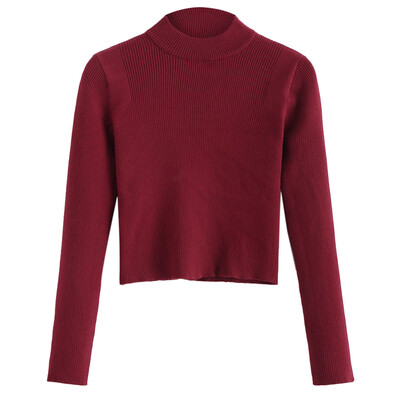 

High Neck Cropped Sweater