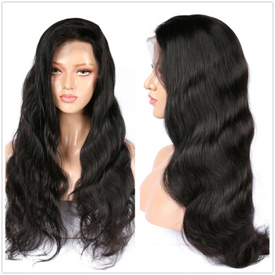 

BOWIN Purple Color Lace Front Human Hair Wigs with Pre-plucked Hairline Peruvian Virgin Hair Frontal Wig