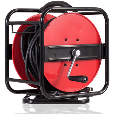 

516" x 100 14" NPT 300PSI Hand Crank Air Hose Reel
