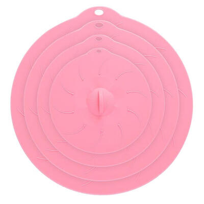 

4pcs Food Fresh Silicone Seal Cover Microwave Fruit Bowl Wrap Lid Cookware
