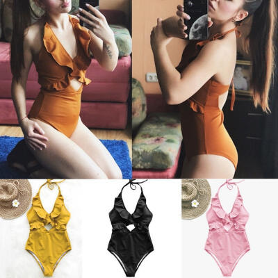 

New Women One-Piece Swimsuit Beachwear Swimwear Push-up Monokini Bikini Bathing