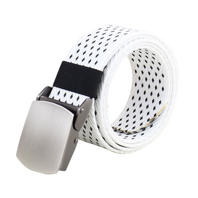 

Trend new Unisex belt fashion high quality Jacquard Nylon Alloy Automatic buckle Men belt outdoor casual sport Men & Women belt
