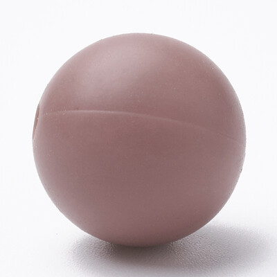 

Food Grade Environmental Silicone Beads Chewing Beads For Teethers DIY Nursing Necklaces Making Round IndianRed 1415mm Hole