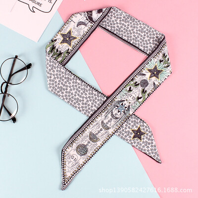 

Korean version of the summer decorative silk scarf scarf small scarf 2018 spring&autumn wild women color matching silk small scarf wholesale