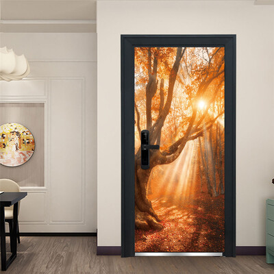 

〖Follure〗Door Sticker Decorative Painting Bedroom Living Room TV Wall Decoration