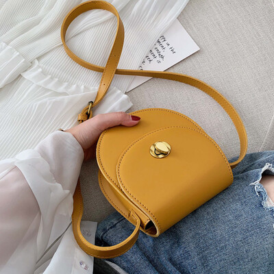 

Advanced sense bag foreign style simple texture handbag 2019 new fashion Korean version of the wild shoulder slung saddle bag
