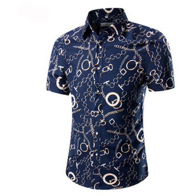 

Luxury Mens Summer Slim Fit Shirt Short Sleeve Stylish Formal Casual Shirt Tops