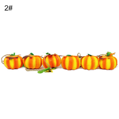 

Simulated Pumpkin String with Leaf Halloween Home Garden Party Bar Hanging Decor