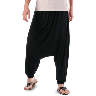 

Drawstring Solid Color Casual Harem Pants