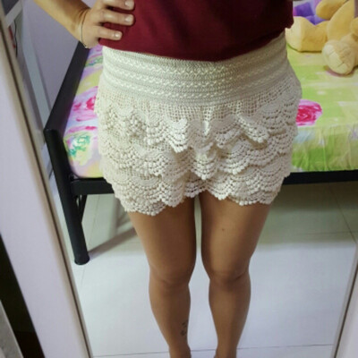

Girls Shorts Skirt Summer Lace Crochet Elastic Waist Slim Women Short Pants Tops Sexy Skinny Ladies Shorts