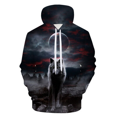 

Toponeto Mens New Style 3D Printed Hoodie Hooded Loose Long Sleeve Sweater shirt Tops