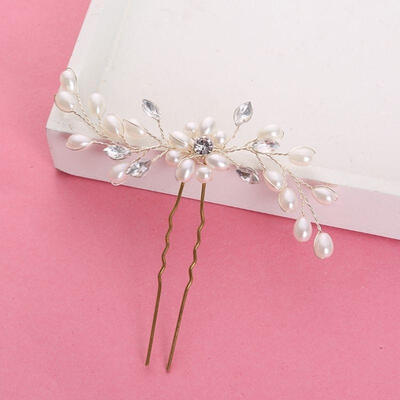 

Fashion Wedding Bridal Pearl Flower Crystal Hair Pins Clips Bridesmaid