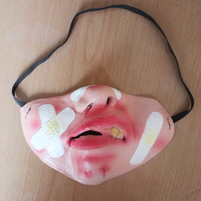 

FUNNYBUNNY Funny Adult Party Mask Latex Clown Cosplay Half Face Horrible Scary Masks Masquerade Halloween Party Decor Halloween