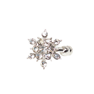 

Snowflake Pierced No Earloop Clip Earrings Personality Earrings Trendy Diamond Clip Ear Korean Buckle Diamond