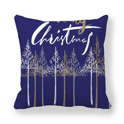 

New Christmas English Printing Pillow Case Glitter Sofa Throw Cushion Cover Home Decor kissenbezug