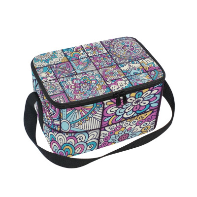 

ALAZA Insulated Lunch Box Roma Flowers Lunch Bag for Men Women Portable Tote Bag Cooler Bag