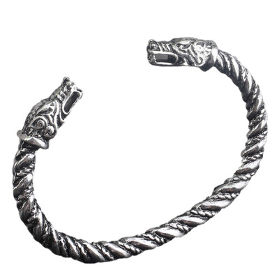 

Teen Wolf Head Bracelet Indian Jewelry Fashion Accessories Viking Bracelet Men Wristband Cuff Bracelets For Women Bangles