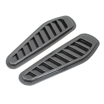 

2Universal Car Decorative Air Flow Intake Hood Scoop Vent Bonnet Cover Stickers