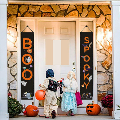 

Halloween Hanging Sign Trick Or Treat Banner For Home Office Porch Front Door Display Decorations H1