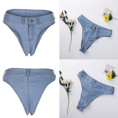

〖Follure〗Women Holes Sexy High Waist Zipped Denim Skinny Fit Mini Shorts Jeans Pants