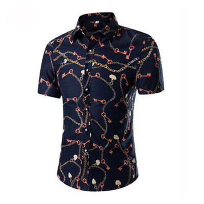 

Luxury Men Slim Fit Shirt Short Sleeve Stylish Formal Casual Dress Shirt Tops