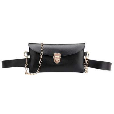 

Chain Shoulder Waist Bags Fanny Packs Women PU Leather Crossbody Chest Bags