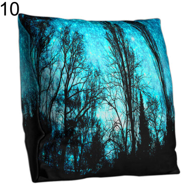 

Double-sided Tree Star Sky Forest Pillow Case Cushion Cover Sofa Bed Car Decor