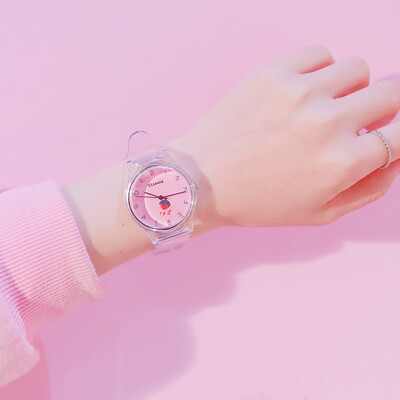 

Net Red Cherry Blossom Girl Lovely Watch Female Student Ins Harajuku College Fengxiao Fresh Pink Candy Solar Department