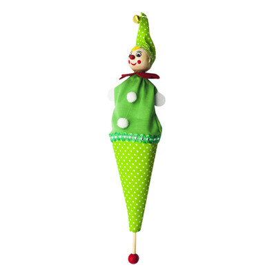 

Christmas Barrel Man Doll Cloth Christmas Ornaments Wood Spots Cartoon Doll Creative Childrens Toys Clown Puppet Christmas Gift