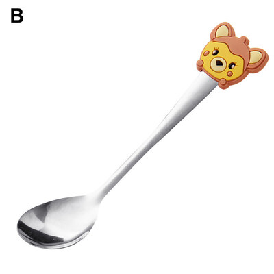 

Cute Cartoon Head Stainless Steel Dessert Cake Ice Cream Spoon Cultery for Kids