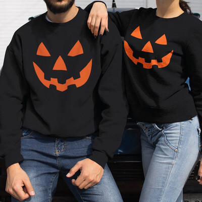 

Tailored Women Halloween Print Long Sleeve Sweatshirt Pullover Top Blouse Couple Shirt