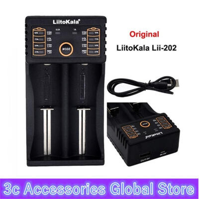 

LiitoKala Lii-202 USB Intelligent Battery Charger with Power Bank for Ni-MH Lithium A AA AAA 18650 And More