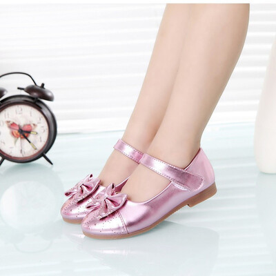 

Children Infant Kids Girls Solid Bowknot Single Princess Casual Shoes