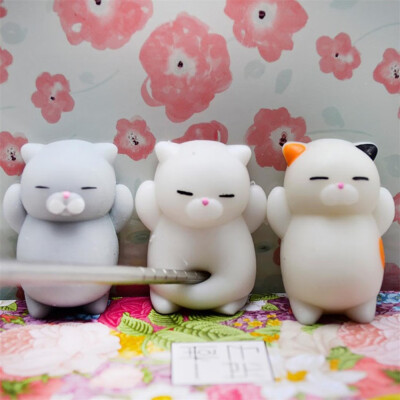 

YIWULA20pc Cute Mochi Cat Squeeze Healing Fun Kids Kawaii Toy Stress Reliever