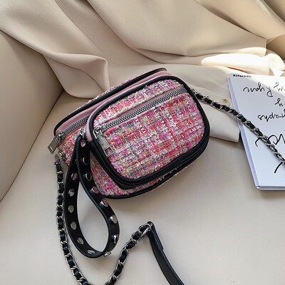 

Girls small bag female new Korean version of the wild casual shoulder shoulder bag chain bucket bag tide