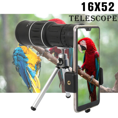 

16x52 HD Monocular Dual Focus Optics Zoom TelescopeTripodHolder For Phone