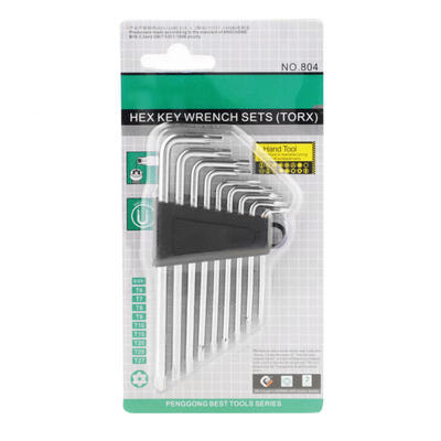 

Greensen 9pcs Small Security Star Hex Universal -shape Wrench Set Hand Tools
