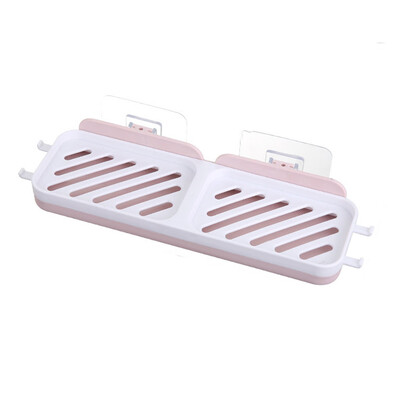 

〖Follure〗Plastic Suction Cup Soap Bathroom Shower Box Storage Tray Holder Accessories