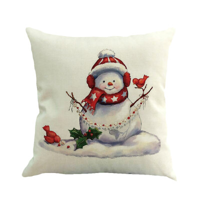 

〖Follure〗Christmas Printing Dyeing Sofa Bed Home Decor Pillow Cover Cushion Cover