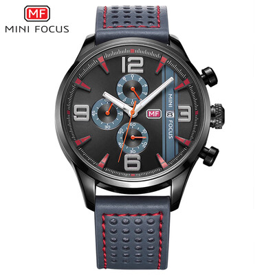 

MINI FOCUS Fox mens watch quartz watch sports multi-functional design three-eye calendar MF0016G